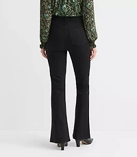 Petite Curvy High Rise Slim Flare Jeans Jet Black Wash