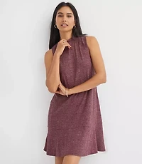 Mock Neck Flounce Mini Dress