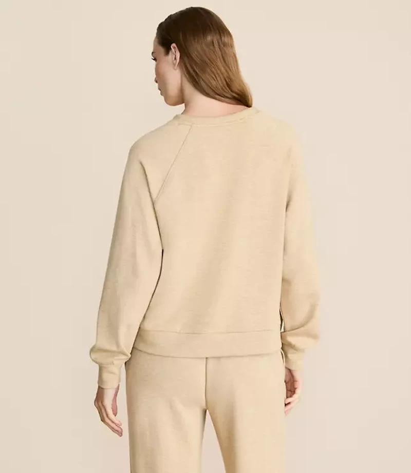 Lou & Grey Heathered Scubasoft Split Neck Top