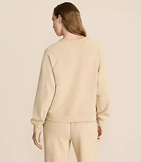 Lou & Grey Heathered Scubasoft Split Neck Top