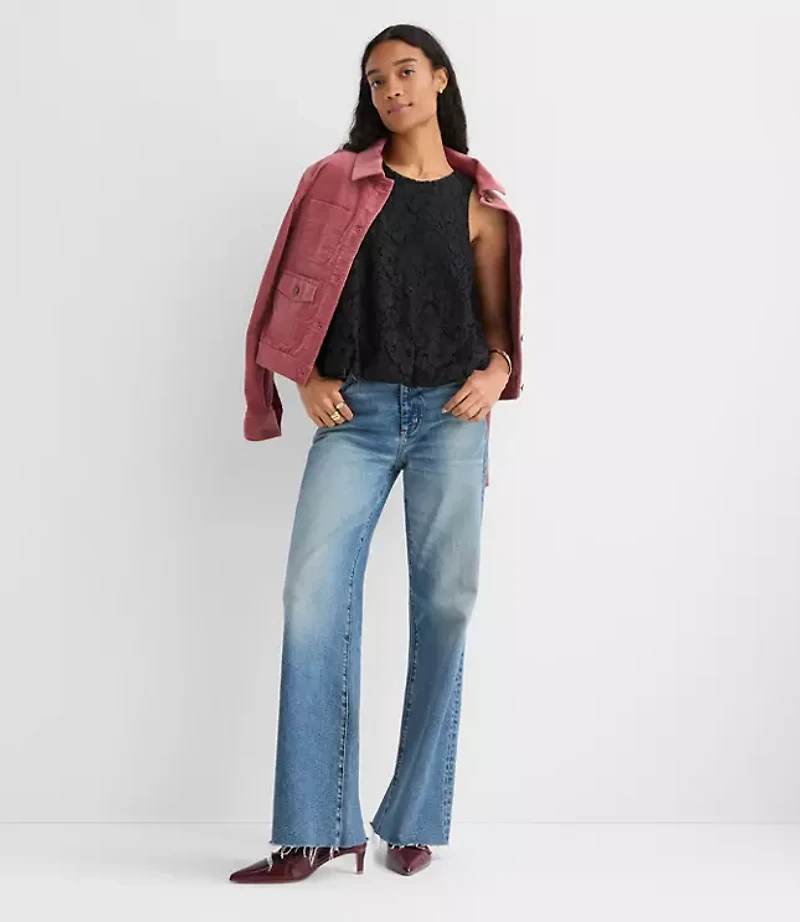 Lace Bubble Shell