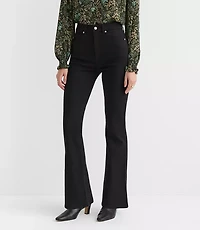 Petite High Rise Slim Flare Jeans Jet Black Wash