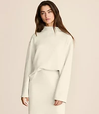 Lou & Grey Heathered Scubasoft Mock Neck Top