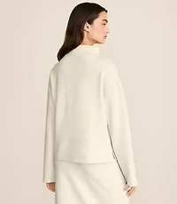 Lou & Grey Heathered Scubasoft Mock Neck Top
