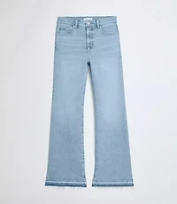 Petite Let Down Hem High Rise Relaxed Flare Jeans Vintage Light Indigo Wash
