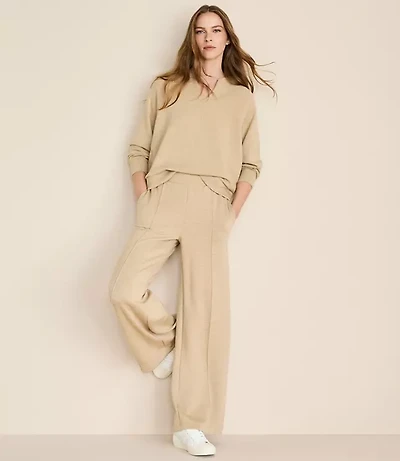 Petite Lou & Grey Scubasoft Pintucked Wide Leg Pants