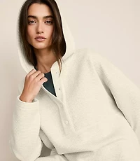 Lou & Grey Heathered Wafflestitch Snap Hoodie