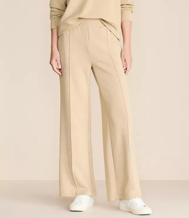 Lou & Grey Scubasoft Pintucked Wide Leg Pants