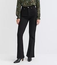 Curvy High Rise Slim Flare Jeans Jet Black Wash
