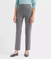 Petite Zip Pocket Straight Pants Stripe