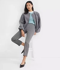 Petite Zip Pocket Straight Pants Stripe