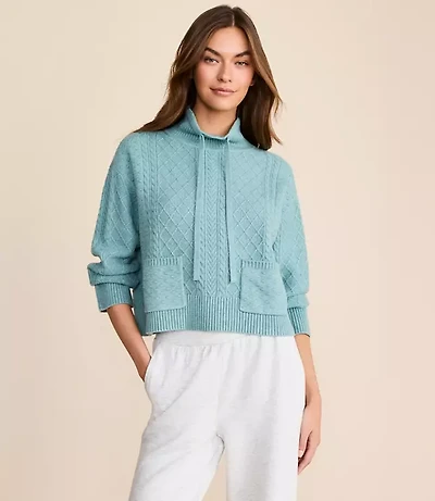 Lou & Grey Bobble Drawstring Neck Sweater