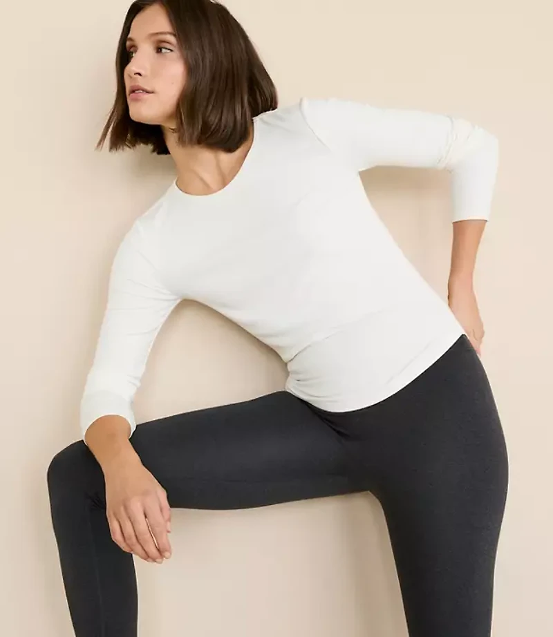 Lou & Grey Ribbed Shirttail Tee