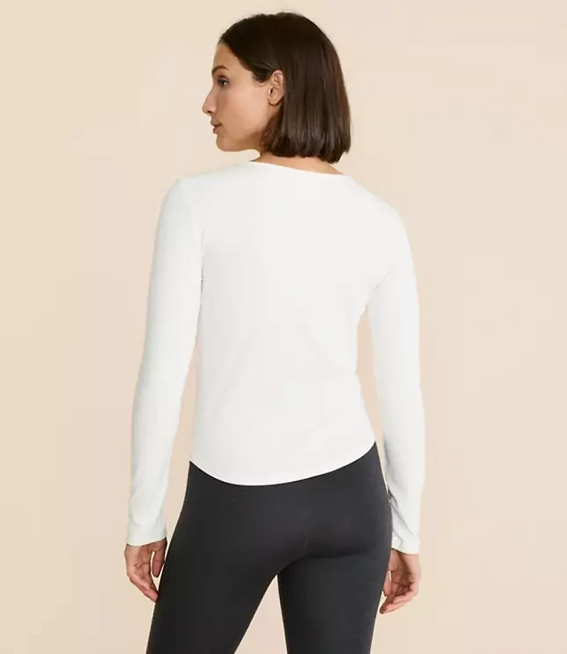 Lou & Grey Ribbed Shirttail Tee