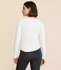 Lou & Grey Ribbed Shirttail Tee