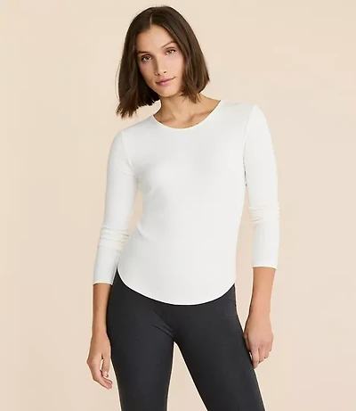 Lou & Grey Ribbed Shirttail Tee