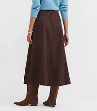 Petite Seamed Midi Skirt