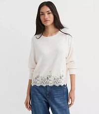 Floral Lace Hem Top