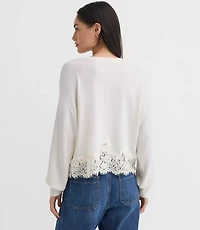 Floral Lace Hem Top