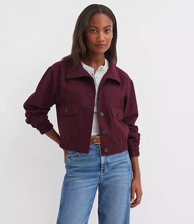 Wool Blend Bomber Jacket