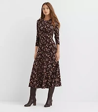 Floral Godet Maxi Dress