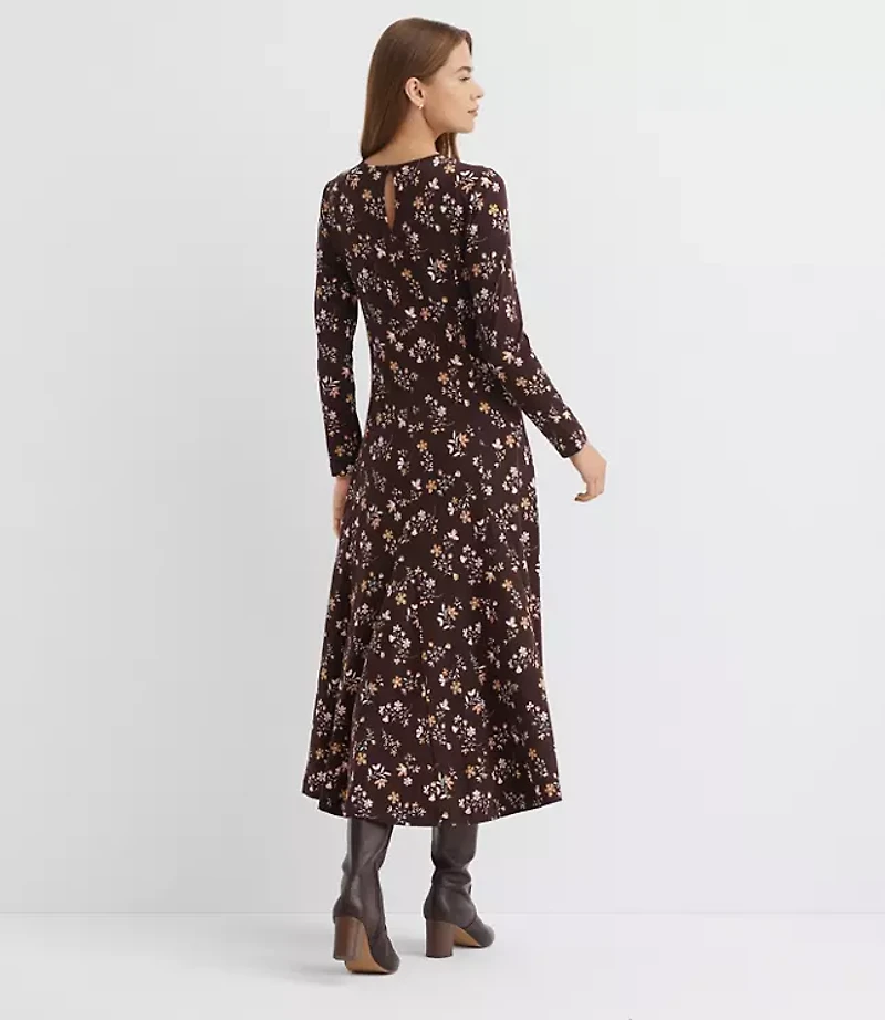 Floral Godet Maxi Dress