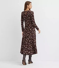 Floral Godet Maxi Dress