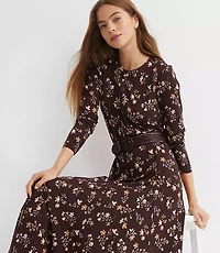 Floral Godet Maxi Dress