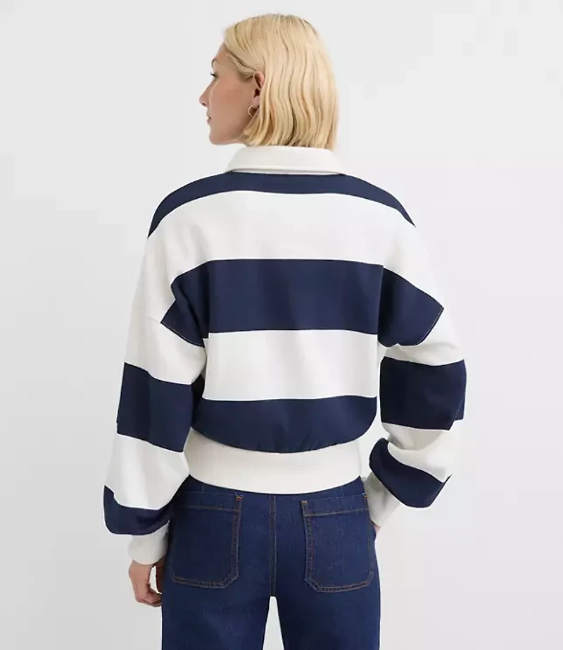 Rugby Stripe Polo Top