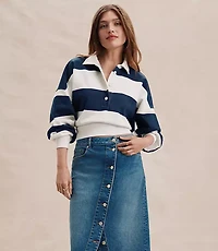 Rugby Stripe Polo Top