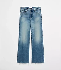 Frayed High Rise Wide Leg Jeans