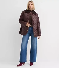 Petite Quilted Puffer Barn Jacket