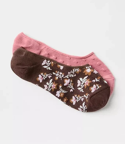 Floral No Show Sock Set