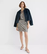 Floral Sequin Mini Skirt