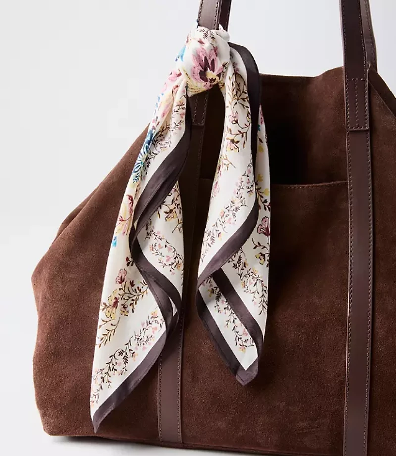 Floral Silk Square Scarf