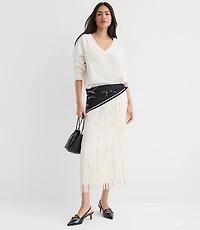 Fringe Midi Skirt