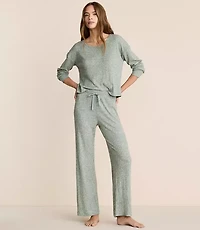 Lou & Grey Heathered Cozy Ribbed Pajama Set