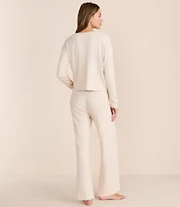 Lou & Grey Heathered Cozy Ribbed Pajama Set