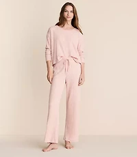 Lou & Grey Heathered Cozy Ribbed Pajama Set