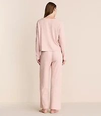 Lou & Grey Heathered Cozy Ribbed Pajama Set