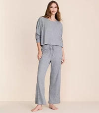 Lou & Grey Heathered Cozy Ribbed Pajama Set