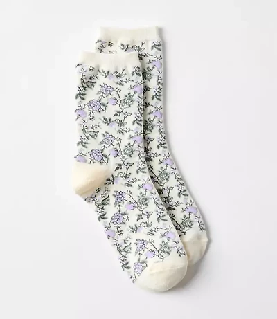 Floral Crew Socks