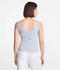 LOFT Versa Lace Trim V-Neck Tank Top
