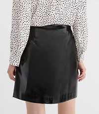 Petite Faux Leather Mini Skirt