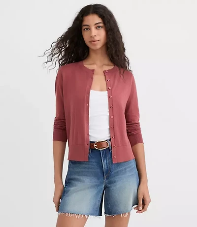 Modern Crew Neck Cardigan