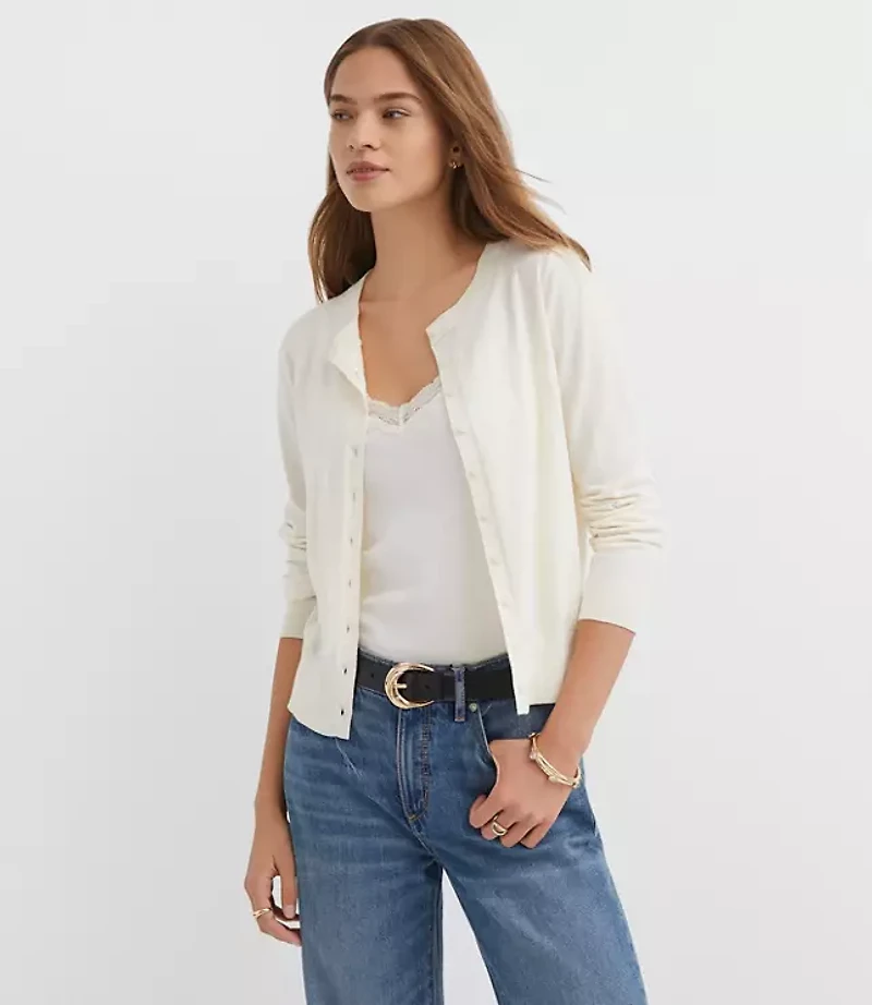 Modern Crew Neck Cardigan