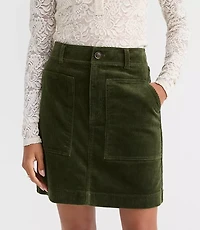 Petite Corduroy Mini Pocket Skirt