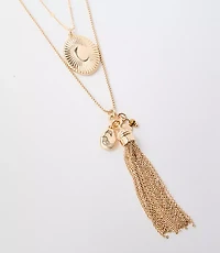 Cluster Tassel Pendant Necklace Set