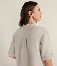 Haven Well Within Linen Cuff Sleeve Top