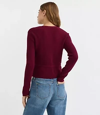Ribbed Tie Front Cardigan